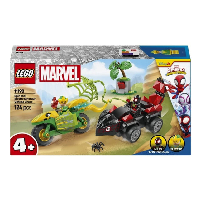 Lego Marvel Avengers Marvel Super Heroes Κυνηγητό Σπιν Και Ελέκτρο Με Δεινοσαυρο-Οχήματα (11198) ΒΑΣΔΙΑΡΗΣ