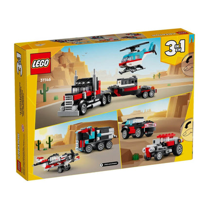 LEGO Creator 3in1 Flatbed With Helicopter (31146) Βασδιάρης