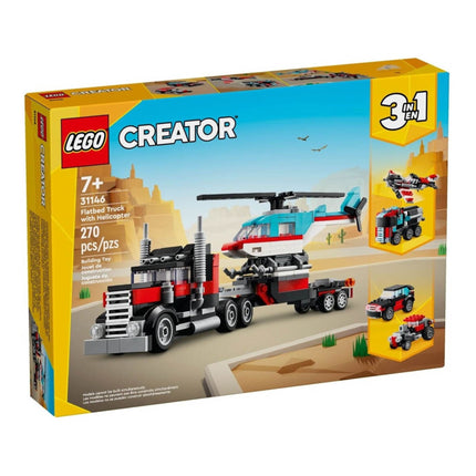 LEGO Creator 3in1 Flatbed With Helicopter (31146) Βασδιάρης