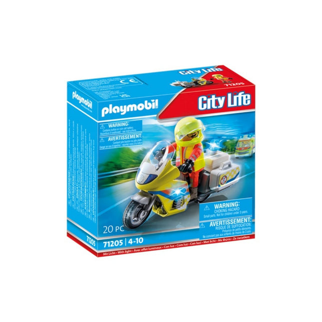 Playmobil City Life Διασώστης Με Μοτοσυκλέτα (71205) Βασδιάρης