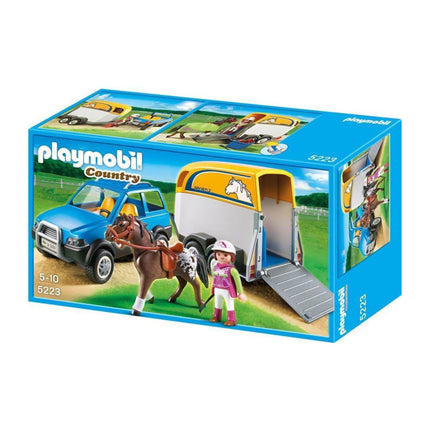 Playmobil Country Όχημα Με Τρέιλερ Μεταφοράς Αλόγων (5223) Βασδιάρης