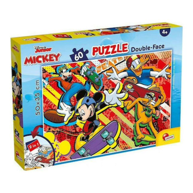 Puzzle Lisciani Double-Face Mickey Junior 60 pcs Βασδιάρης