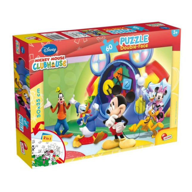 Puzzle Lisciani Doucle-Face Mickey Mouse Clubhouse 60 pcs Βασδιάρης
