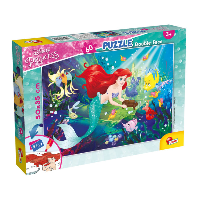 Puzzle Lisciani Doucle-Face Princess 60 pcs Βασδιάρης