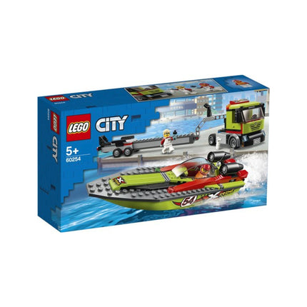 Lego city race boat trasporter