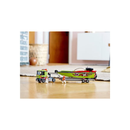 Lego city race boat trasporter