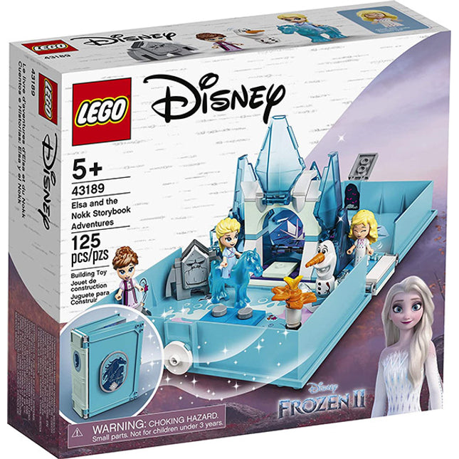Case of Lego toy showing Elsa and other frozen figures