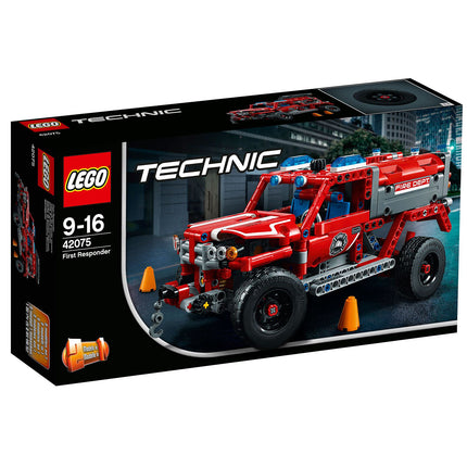 Red SUV lego toy in its case