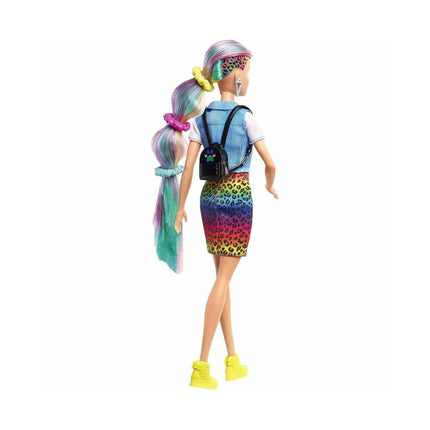 Barbie Leopard Rainbow Hair 30cm παιχνίδια Βασδιάρης