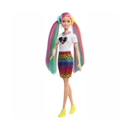 Barbie Leopard Rainbow Hair 30cm παιχνίδια Βασδιάρης