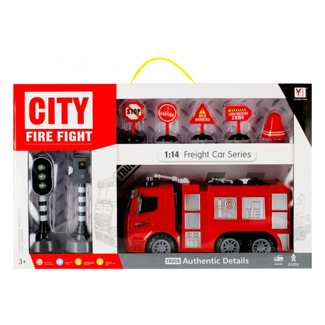 City Fire Fight Πυροσβεστικό Όχημα Με Αξεσουάρ παιχνίδια Βασδιάρης