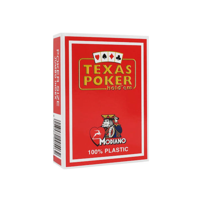 Τράπουλα Modiano πλαστική 2 μεγάλα γράμματα Texas Poker (5 χρώματα)